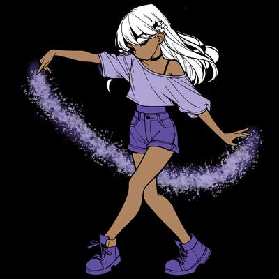 realistic girl danceing