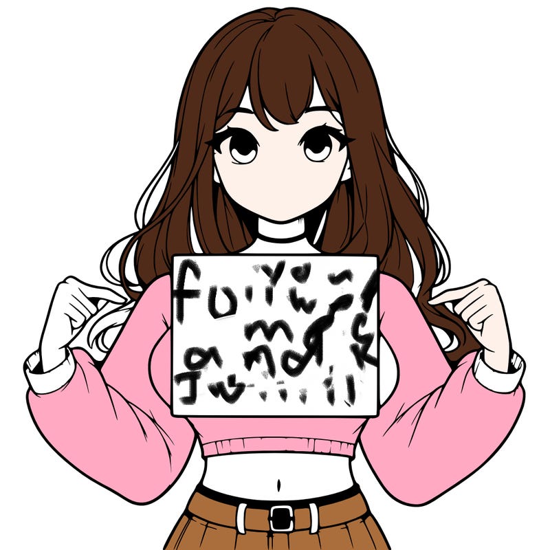 girl holding a blank sign in a long sleeve crop top
