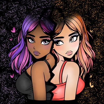 realistic girl split