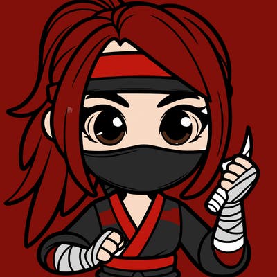 ninja girl with mask
