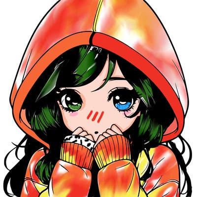 realistic shy girl with hoodie