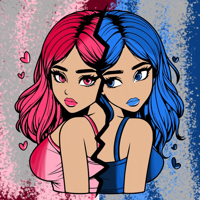 realistic girl split