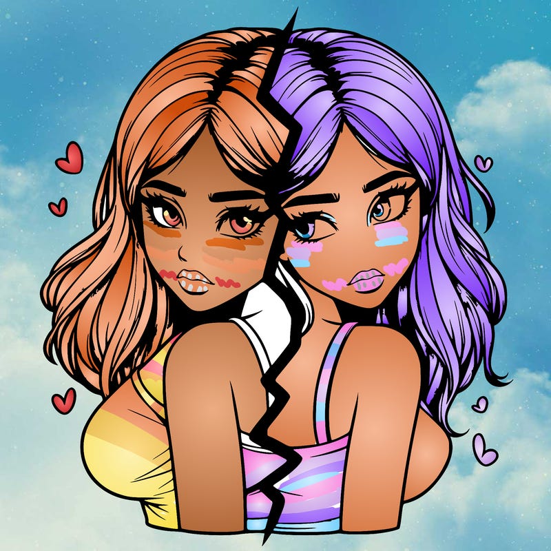 realistic girl split