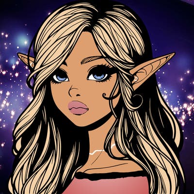 elf girl realistic dark fantasy