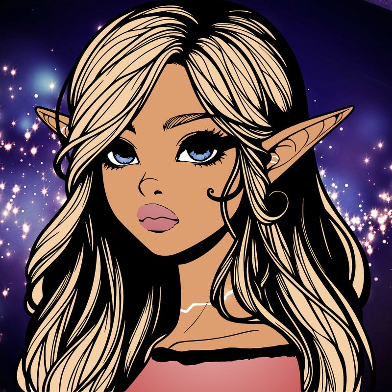 elf girl realistic dark fantasy