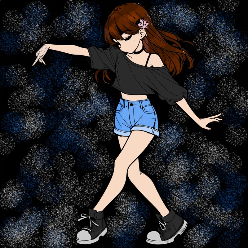 realistic girl danceing