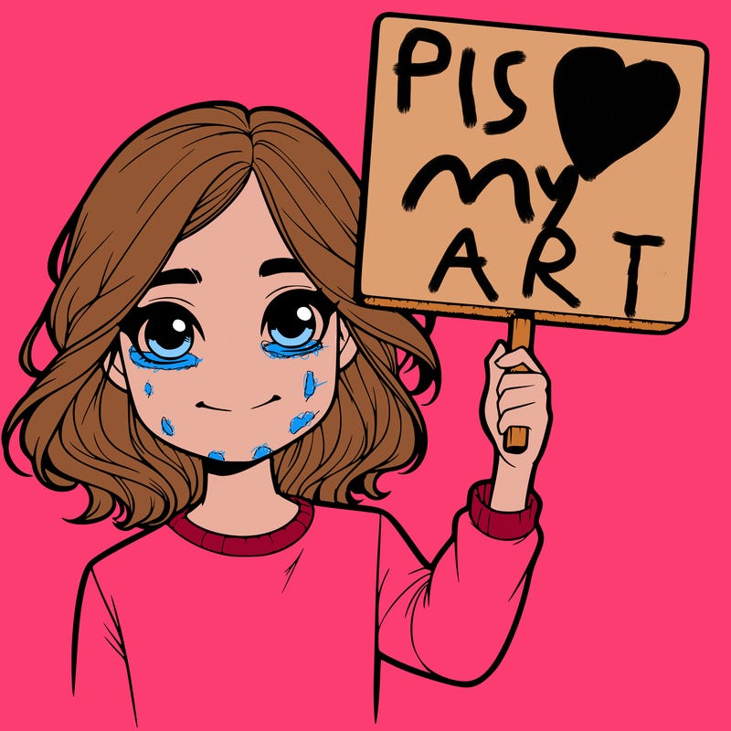 realistic girl holding up a sign