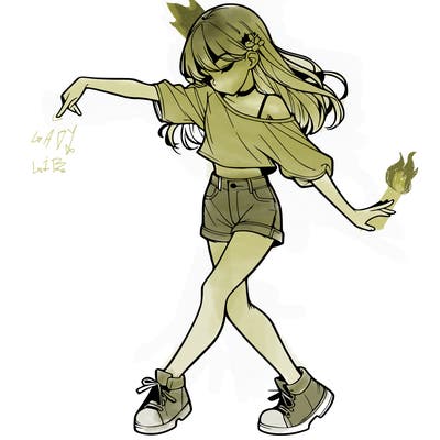 realistic girl danceing