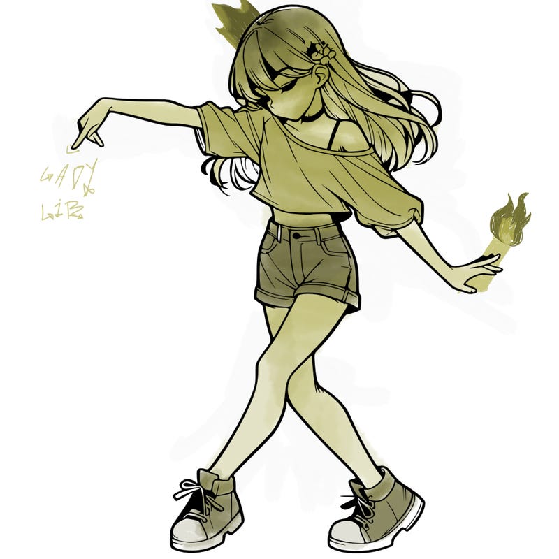 realistic girl danceing