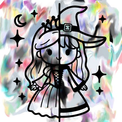 split princess and witch