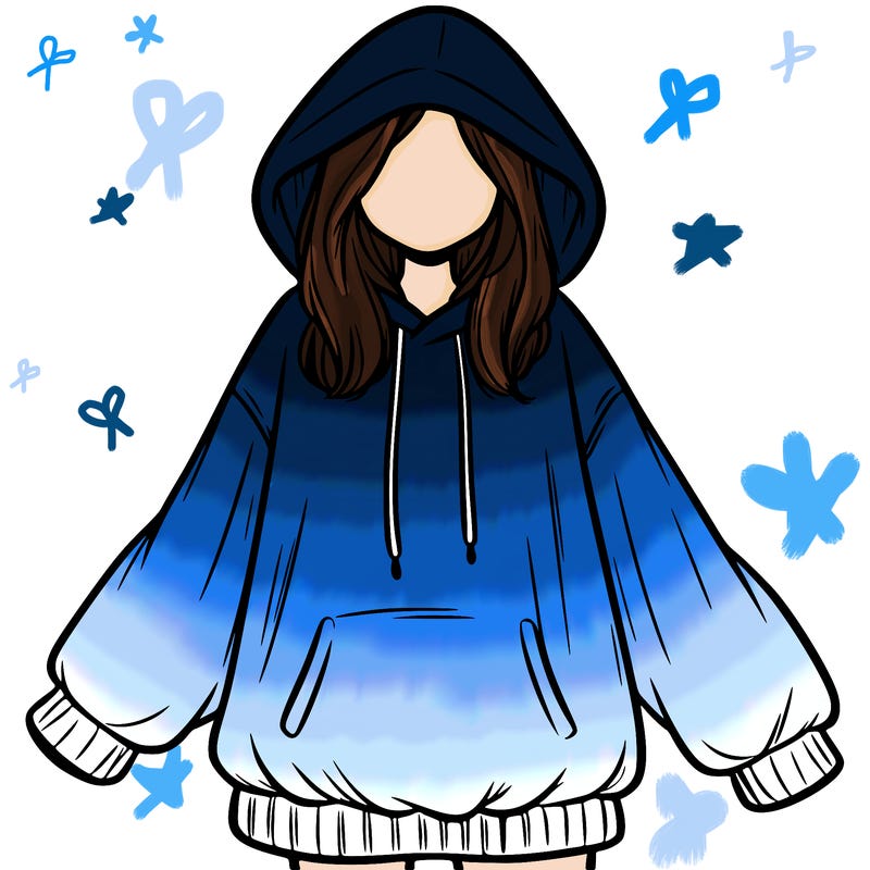 girl in oversized hoodie