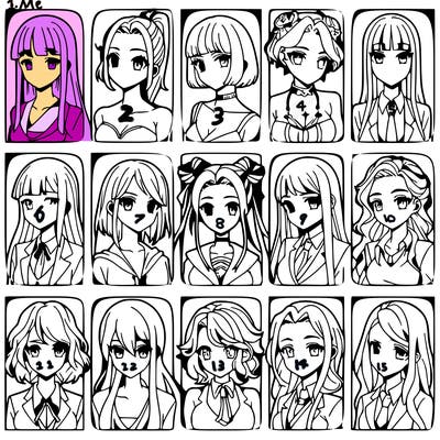 girls that look diffrent anime