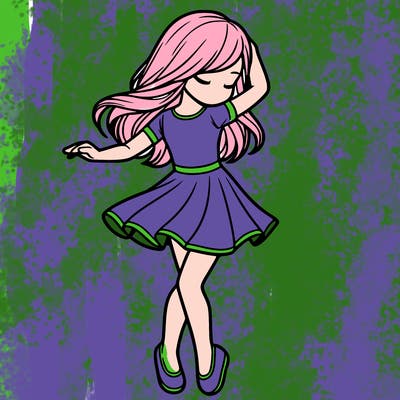 girl dancing  realistic