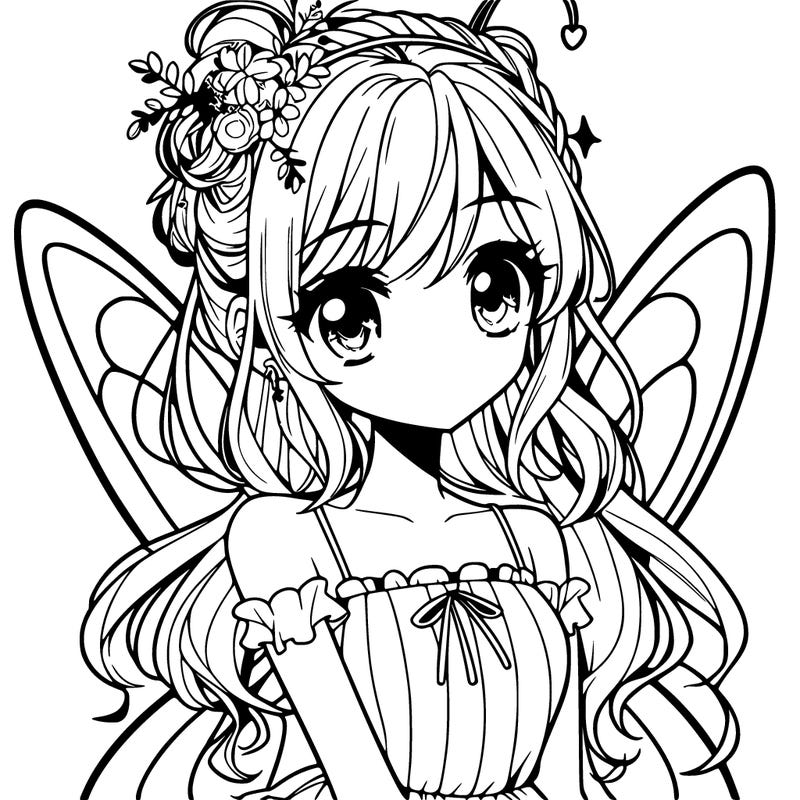 manga teen girl fairy