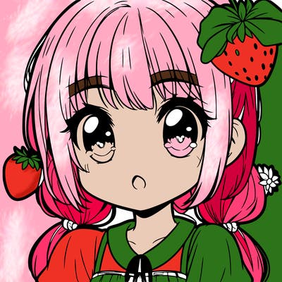 a anime strawberry girl