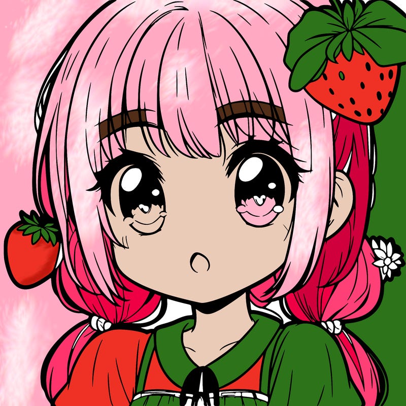 a anime strawberry girl