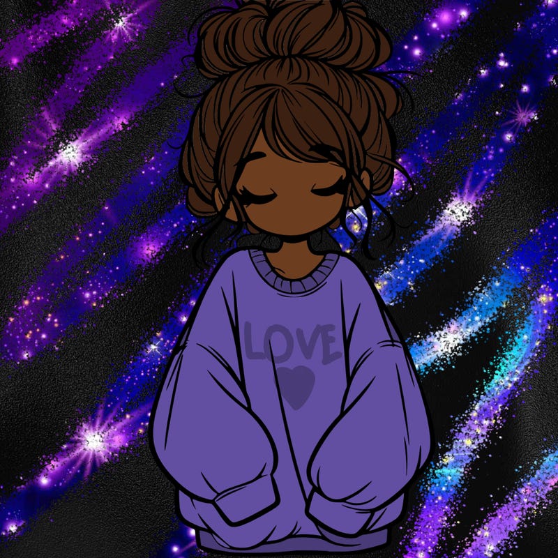 girl with baggy sweatshirt and messy bun