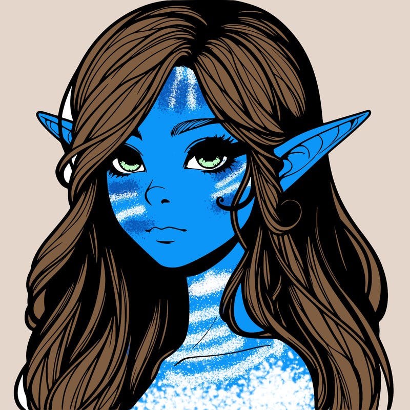 elf girl realistic dark fantasy