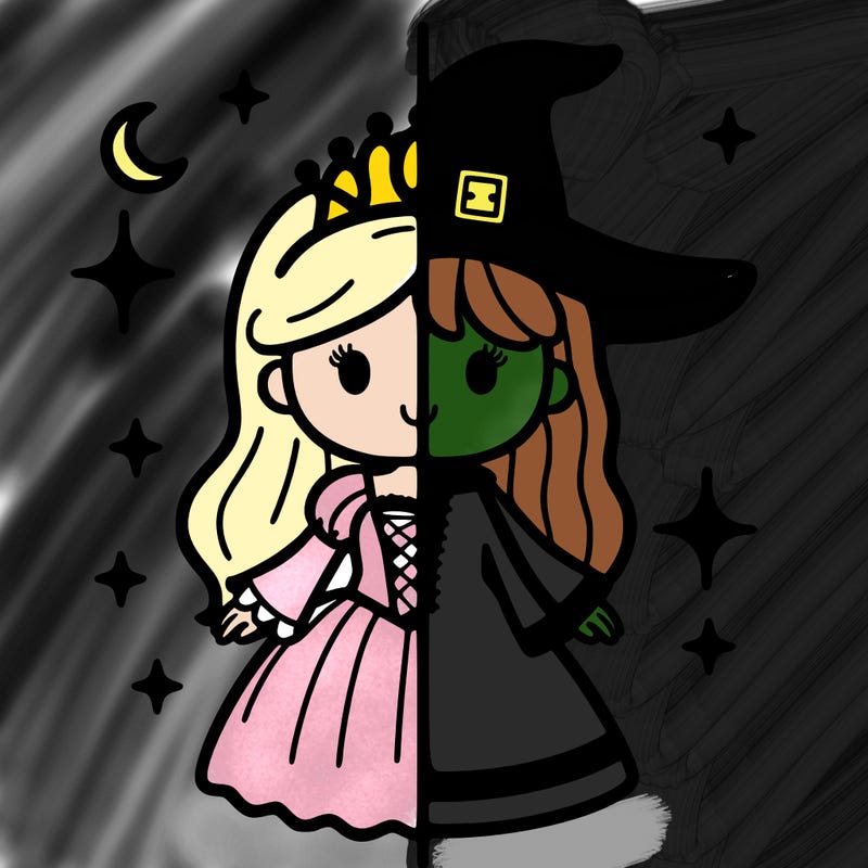 split princess and witch