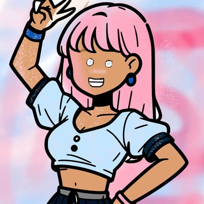 hip hop girl wearing a crop top
