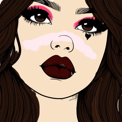 really realistic girl with lips