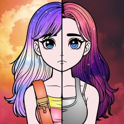 realistic girl split