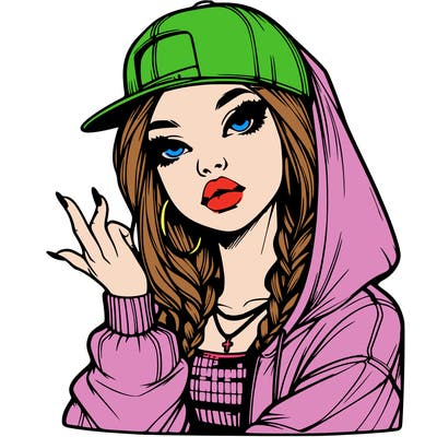 realistic hip hop girl