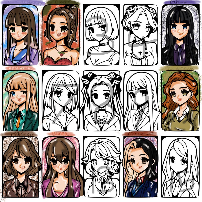 girls that look diffrent anime