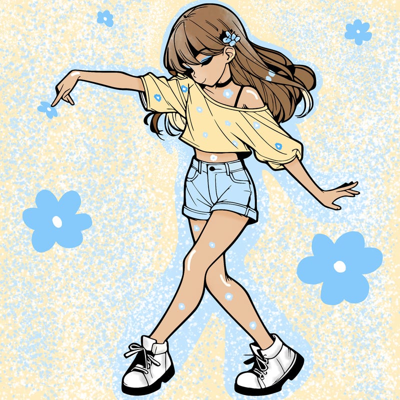 realistic girl danceing