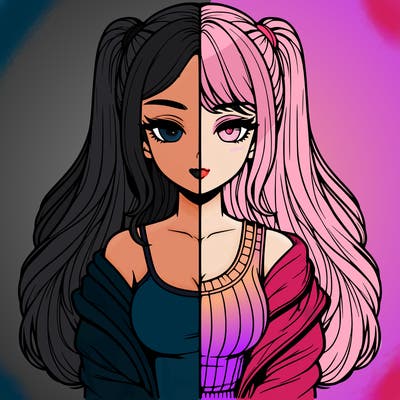 realistic girl split