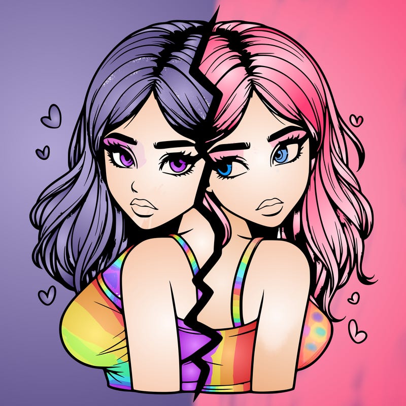 realistic girl split