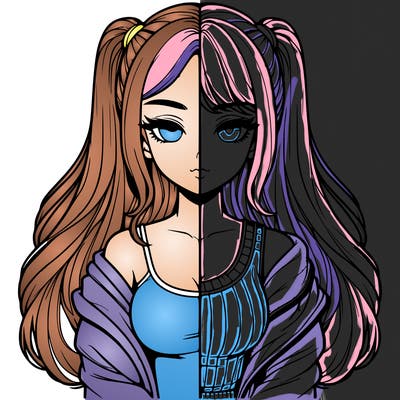 realistic girl split