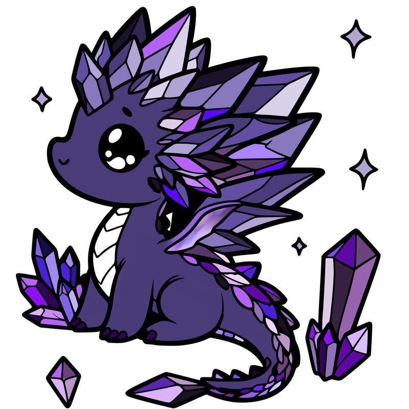 little cute crystal dragon