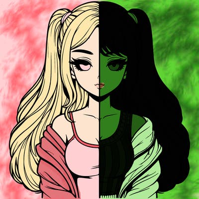 realistic girl split