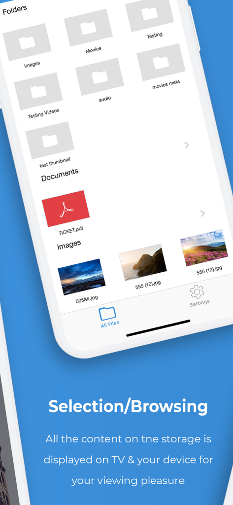 EasyCloud for WD My Cloud - EasyCloud app interface showing folders images and documents on an iPhone