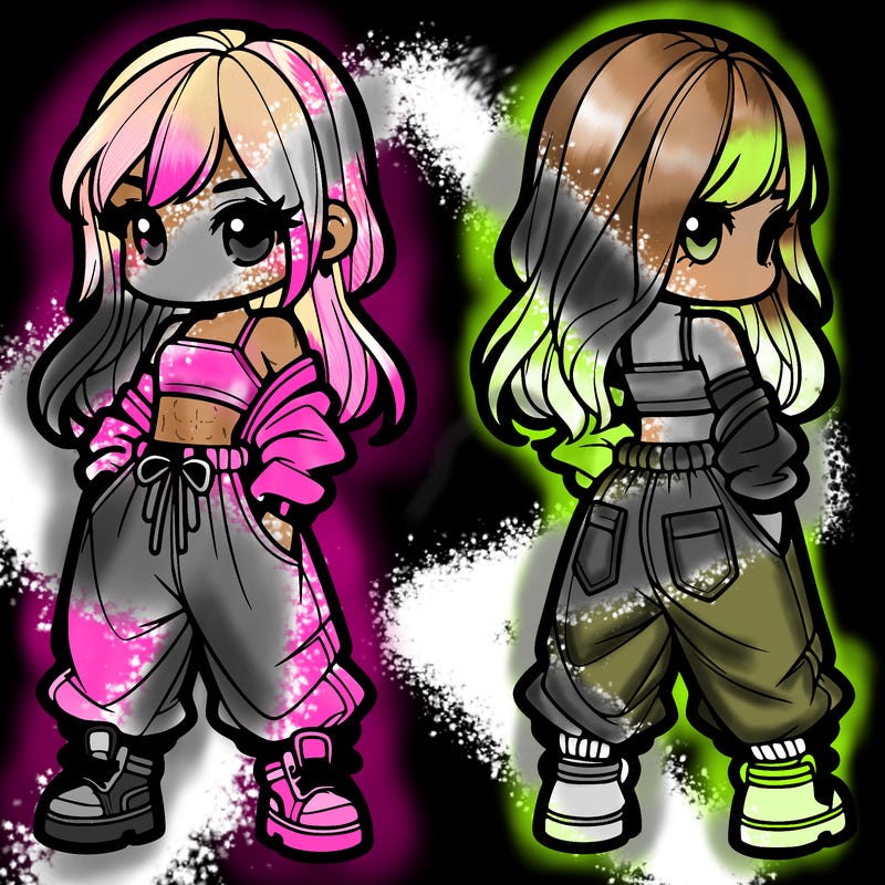 girl in crop top and baggy pants