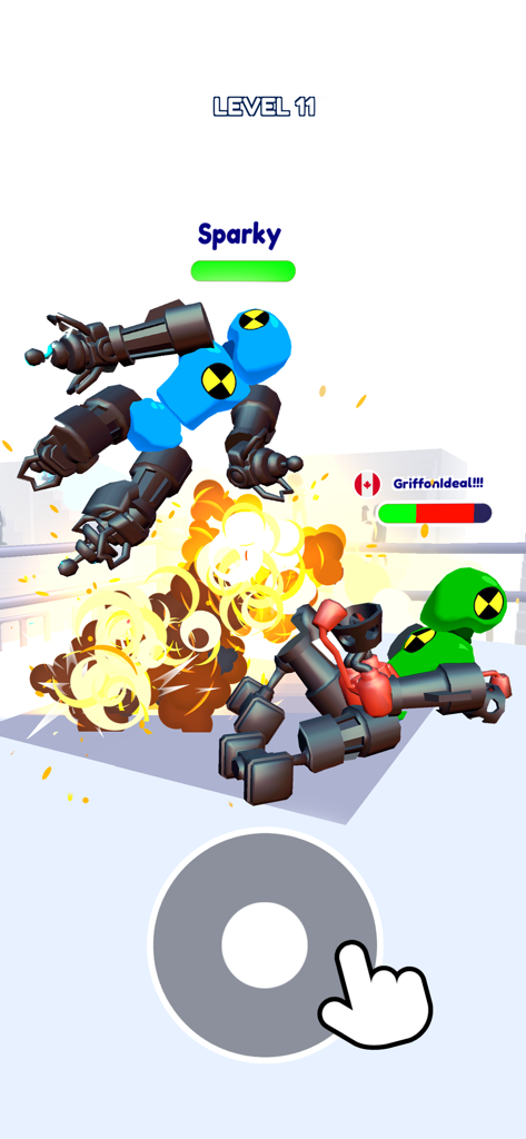 Merge Ragdoll Fighting - Action-Gameplay, das einen Kampf zwischen zwei benutzerdefinierten Mutant-Ragdoll-Kämpfern in einer physikbasierten Arena zeigt