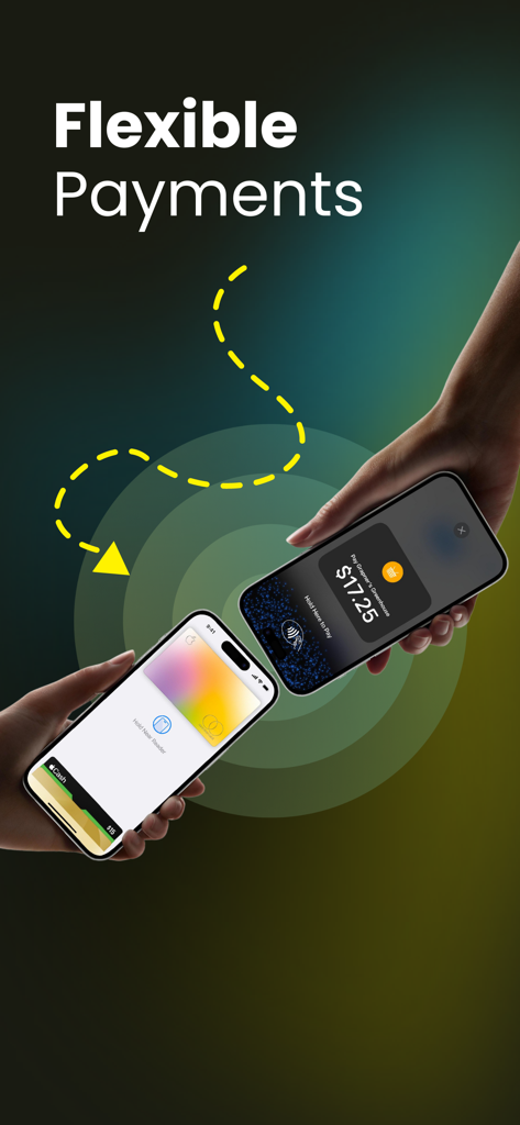 Peek Professional - Two iPhones demonstrating a contactless payment transaction for a tour booking