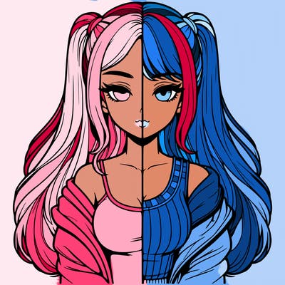 realistic girl split