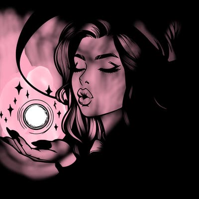 realistic elf casting a spell with lips