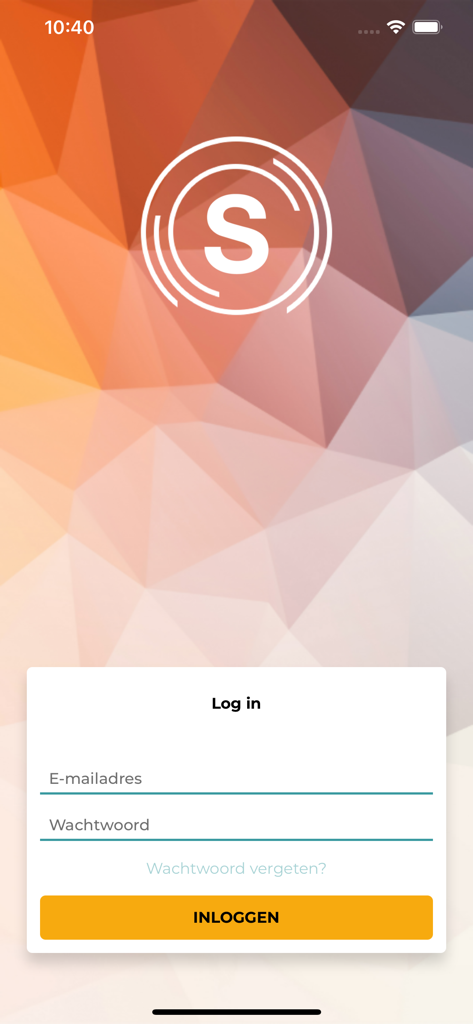 Sportivity - Sportivity app login screen with email and password fields