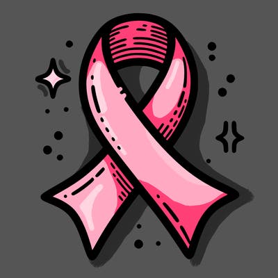 ribbon symbol of national breast cancer awareness month
