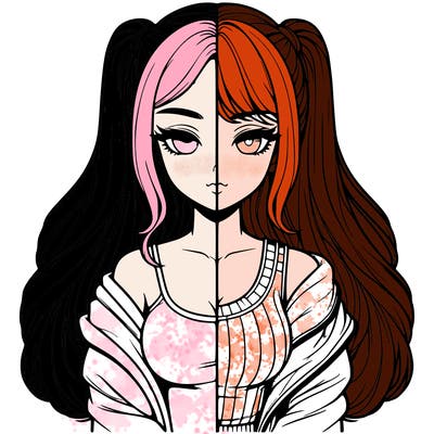 realistic girl split