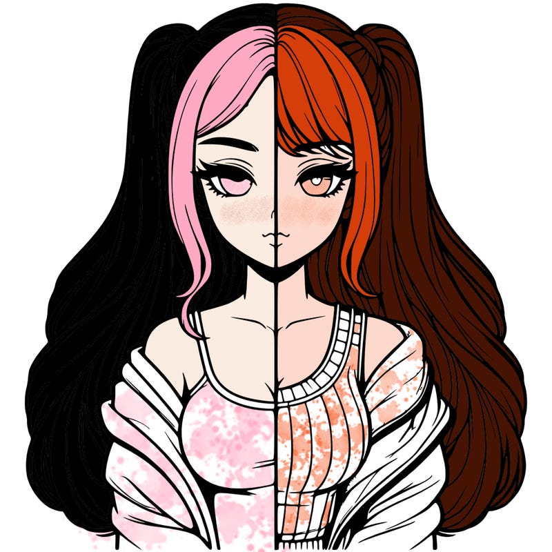 realistic girl split