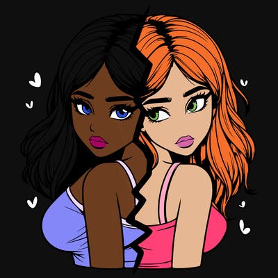 realistic girl split