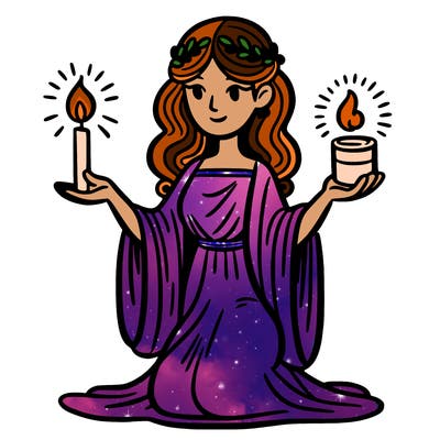 priestess of greek god of home and hearth hestia