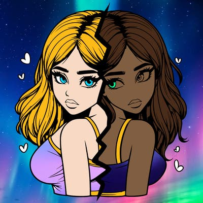 realistic girl split