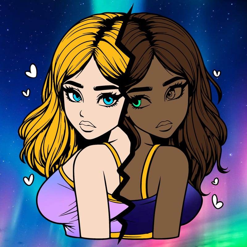 realistic girl split