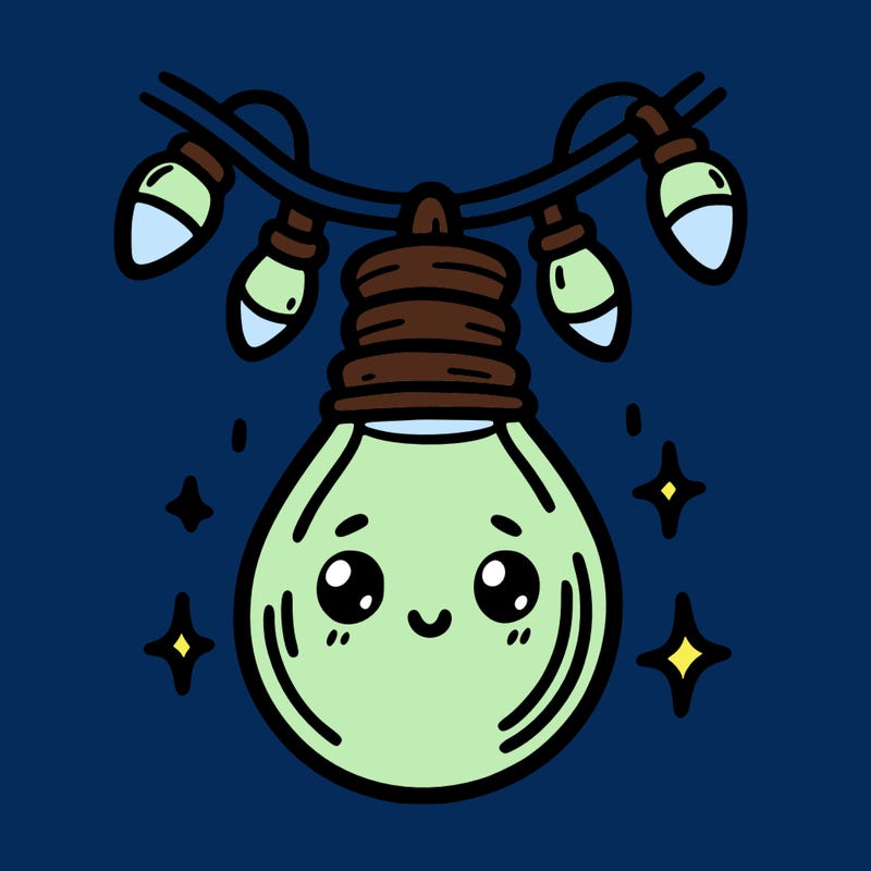 small bulb of a garland