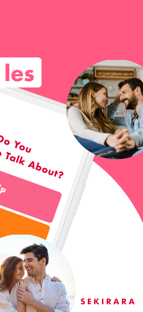 Sekirara: Conversation Starter - Sekirara Gesprächsstarter-App zeigt glückliche Paare und Beziehung-Prompts